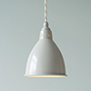 Barbican Pendant Light in Clay (inside white)