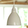 Barbican Pendant Light in Clay (inside white)