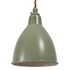 Barbican Pendant Light in Shaker Green (inside Ivory)