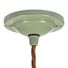 Barbican Pendant Light in Shaker Green (inside Ivory)