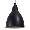 Barbican Pendant Light in Matt Black (inside Ivory)