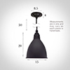 Barbican Pendant Light in Matt Black (inside Ivory)