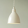 Barbican Pendant Light in Plain Ivory