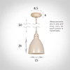 Barbican Pendant Light in Plain Ivory