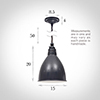 Barbican Pendant Light Slate Grey (inside white)