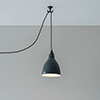 Barbican Pendant Light Slate Grey (inside white)