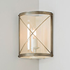 Hamilton Corner Wall Light in Antiqued Brass