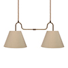 Barchester Double Pendant Light in Antiqued Brass