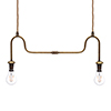Barchester Double Pendant Light in Antiqued Brass