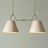 Barchester Double Pendant Light in Antiqued Brass