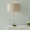 Seymour Fluted Glass Table Lamp in Antiqued Brass