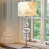 Seymour Fluted Glass Table Lamp in Antiqued Brass