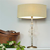 Seymour Fluted Glass Table Lamp in Antiqued Brass