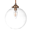 Holborn Glass Pendant Light in Antiqued Brass