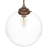 Holborn Glass Pendant Light in Antiqued Brass