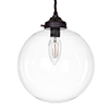 Holborn Glass Pendant Light in Matt Black