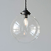 Holborn Glass Pendant Light in Matt Black