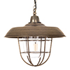 Tilbury Outdoor Pendant Light in Antiqued Brass