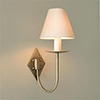 Single Diamond Wall Light in Antiqued Brass