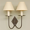 Double Diamond Wall Light in Polished