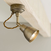 Single Edgeware Spot Light in Antiqued Brass