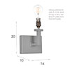 Langham Wall Light in Stone