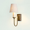 Rowsley Single Wall Light in Antiqued Brass