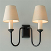 Rowsley Double Wall Light in Matt Black