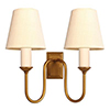 Rowsley Double Wall Light in Old Gold