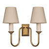 Rowsley Double Wall Light in Old Gold