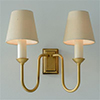 Rowsley Double Wall Light in Old Gold