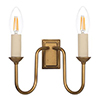 Rowsley Double Wall Light in Old Gold
