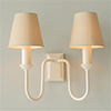 Rowsley Double Wall Light in Plain Ivory