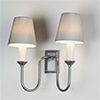 Rowsley Double Wall Light in Polished
