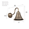 Boathouse Outdoor Wall Light in Antiqued Brass
