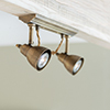 Edgeware Spotlights in Antiqued Brass - 2 Spots