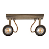 Edgeware Spotlights in Antiqued Brass - 2 Spots