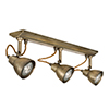 Edgeware Spotlights in Antiqued Brass - 3 Spots