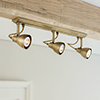 Edgeware Spotlights in Antiqued Brass - 3 Spots