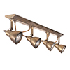 Edgeware Spotlights in Antiqued Brass - 4 Spots