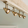 Edgeware Spotlights in Antiqued Brass - 4 Spots