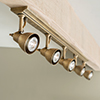 Edgeware Spotlight Strip in Antiqued Brass - 5 Spots