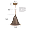 Boathouse Pendant Light in Antiqued Brass