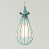 Cowley Pendant Light in Duck Egg Blue