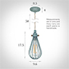 Cowley Pendant Light in Duck Egg Blue