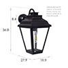 Hackney Outdoor Lantern (Wall Mounted) in Matt Black