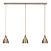 Barbican Triple Pendant Track in Antiqued Brass