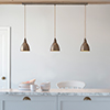 Barbican Triple Pendant Track in Antiqued Brass