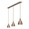 Barbican Triple Pendant Track in Antiqued Brass