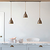 Barbican Triple Pendant Track in Antiqued Brass